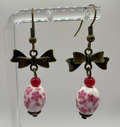 1004 - Simple Budget Red Dangling Earrings